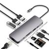 9 In 1 USB C To 4K HDMI Hub with USB 3.0, USB C PD Charge, Audio, Gigabit Ethernet, SD TF Card Reader for MacBook Pro and More