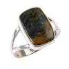 Natürlicher Pietersit Edelstein Handgefertigt 925 Massiv Sterling Silber Ring Größe 7 o1b95