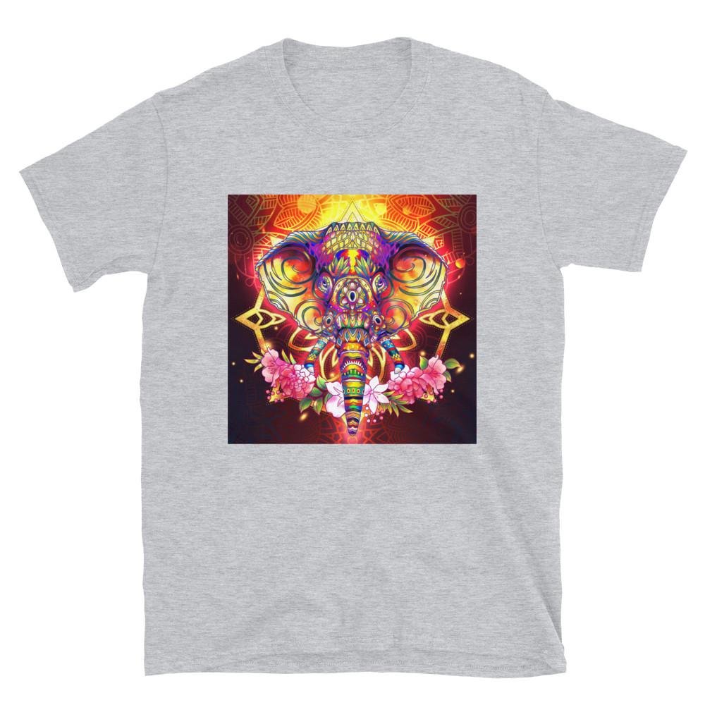Elephant Mandala Short-Sleeve Unisex T-Shirt S разноцветный