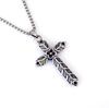 Antique Titanium Steel Viking Cross Necklace For Men Fade Resistant Pendant Jewelry