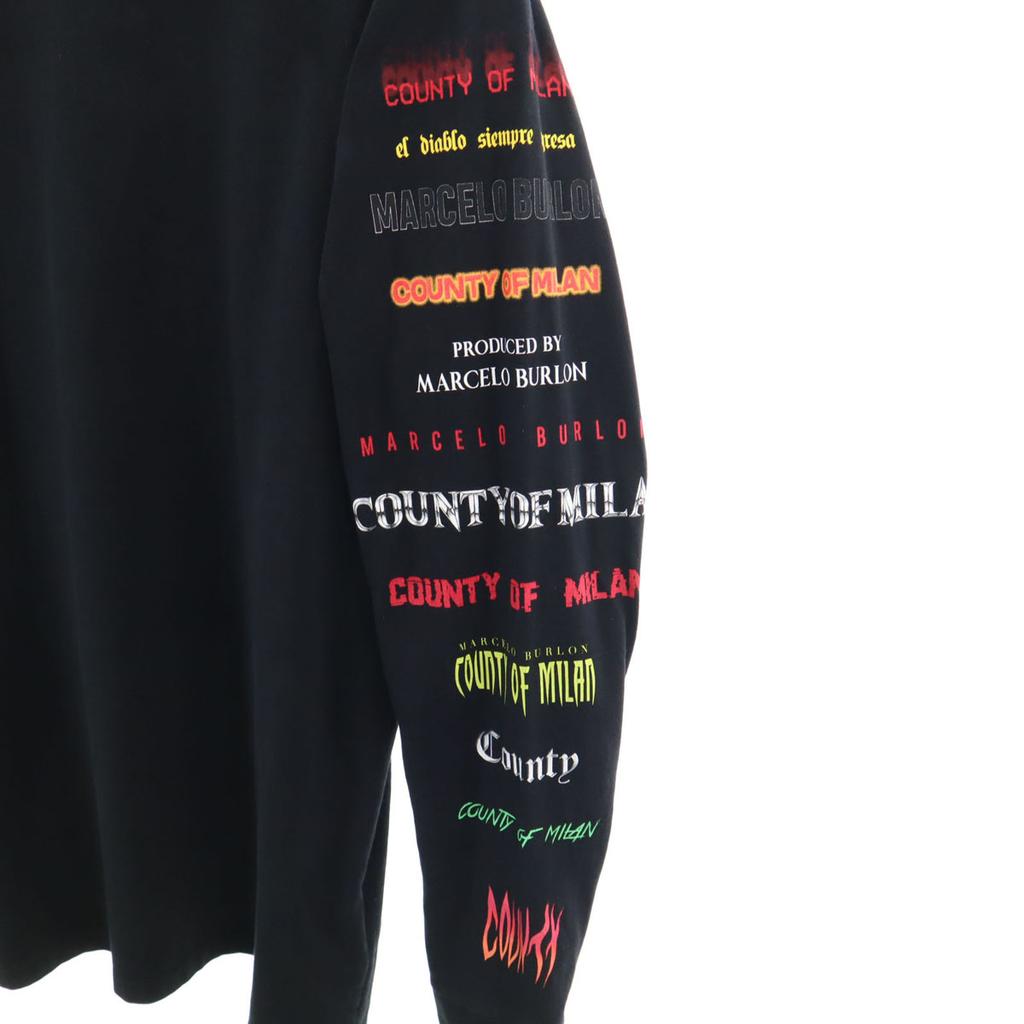 MARCELO BURLON Back print Long sleeve T-shirt S black Ron T Men's Used