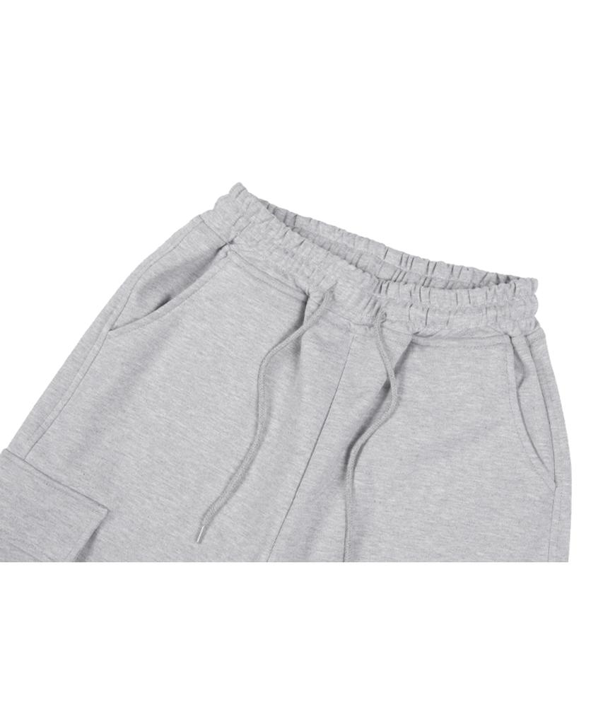 NP STUDIO [Four Seasons] Tr Cargo Wide Sweatpants Gray