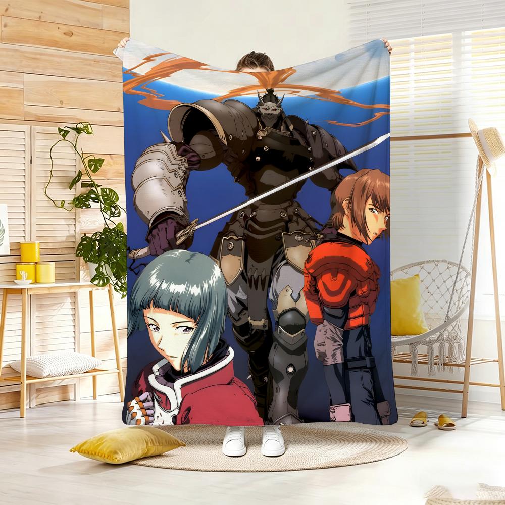 Scifi Mecha Anime G-Gasarakis Throw Lightweight 240G Flannel Blanket Soft Skin-Friendly For Summer Cooling