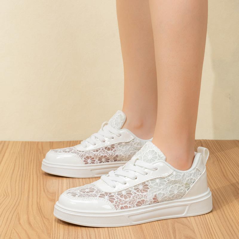 New summer thin little white shoes women's versatile flat baseplate shoes student empty breathable sports shoes