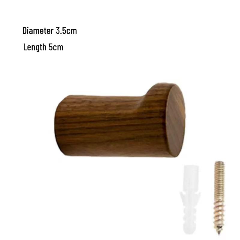 Walnut Solid Wood Coat & Hat Hook: Original Finish