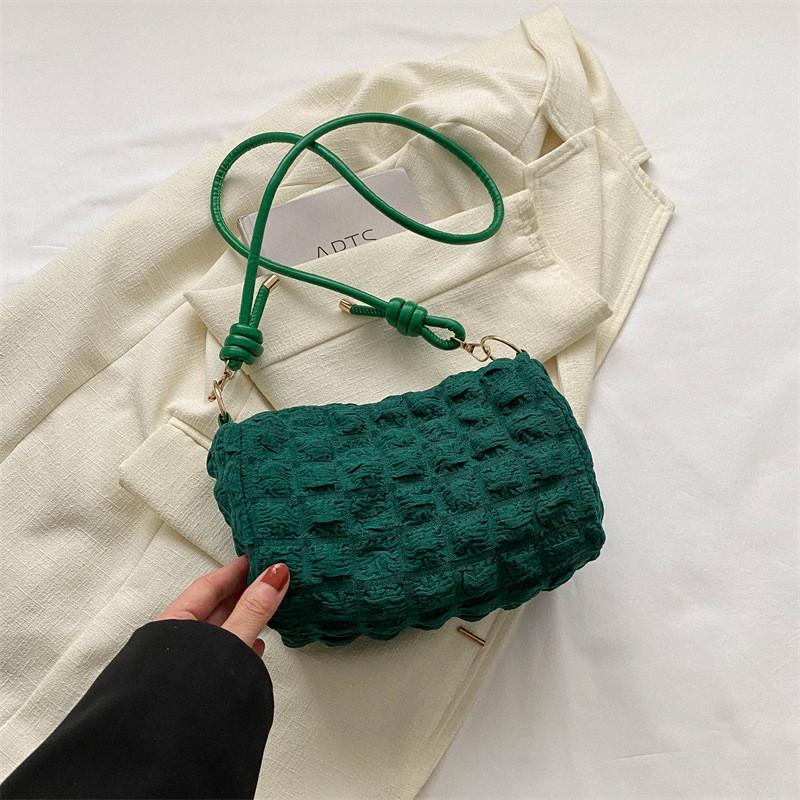 Trendy 2024 Summer Fashion Handbag Stylish Casual Tote Bag For Women In Black Green Cream Pink Coffee Colors