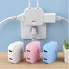 Wall Tag Plug Flat Pin Plug AC Outlet Extender with 2 USB Travel Household Socket 180 Degree Rotary Plug