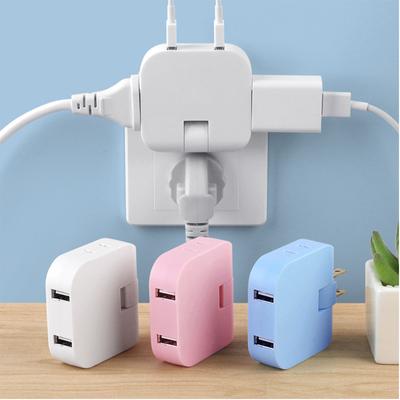 Wtyczka ścienna Wtyczka płaska Przedłużacz gniazda AC z 2 USB Podróżne Gniazdo domowe Wtyczka obrotowa 180 stopni