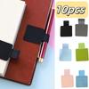 10pcs Self-adhesive Pen Holder 6 Color Pen Clip Protective Case PU Leather Notebook Elastic Loop Cover for Diary Planner Clip