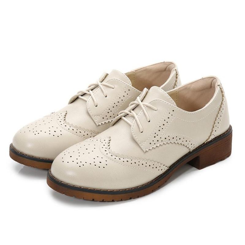 Fashion British style single shoe women 2025 college style carved rough heel student strap Oxford shoes foreign trade women's shoes autu