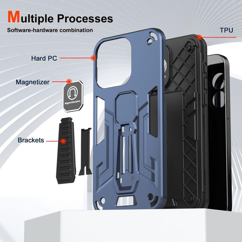 Dual Layer Shockproof Fall Support Armor Shell For XiaoMi 13 13 Pro 13 Lite 12T Pro Poco F5 Pro C55 X4 X5 Pro M4 M5S 4G 5G