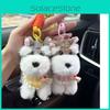 Charming Schnauzer Plush Keychain Ultra-soft Dog Backpack Pendant