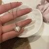 Liebes Halskette Damen Sommer Hohes Designgefühl Nische Weißes Herz Schlüsselbein Kette Studentenparty Schmuck