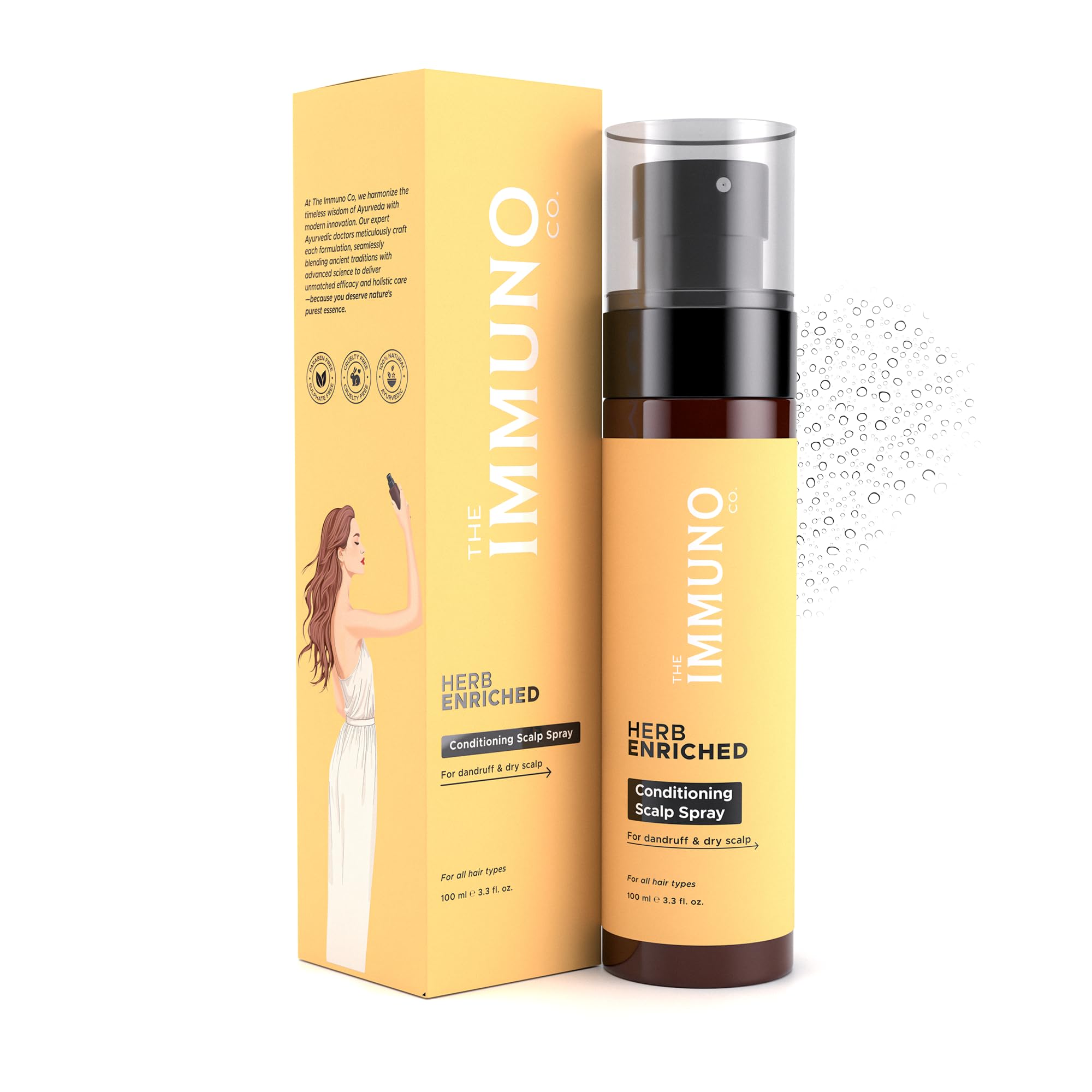 

Anti-Dandruff Scalp Spray (100 ml) | Non-Oily Herbal Mist for Dandruff & Itchy Scalp | Soothes Scalp | Daily Use Leave-In Formula for Men & Women