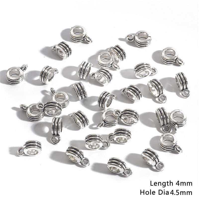 New Fashion 20Pcs/Lot Antique Silver Color Beads For Jewelry Making Bracelet Necklace Accessories Fashion Pendants DIY Findings