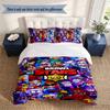Brawl Stars 3‑Piece Bedding Set Soft Microfiber Duvet Cover Pillowcases Comfortable Bed Linen for Bedroom Decoration