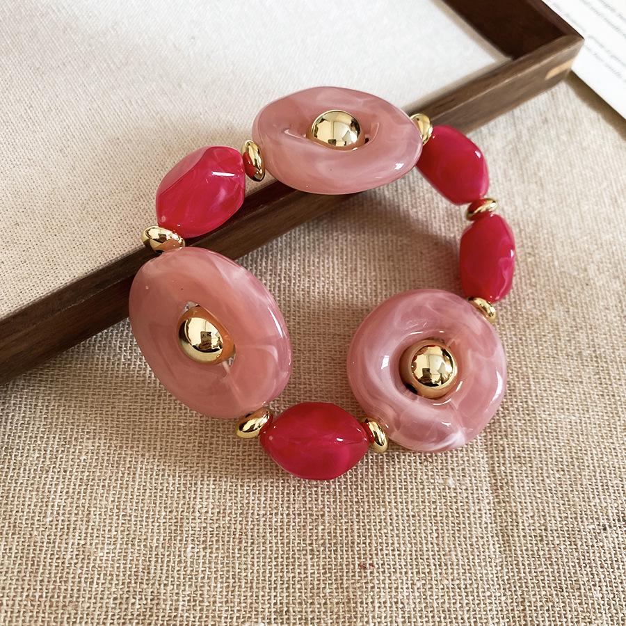 Europäische Retro Geometrische Perlen Edelstahl Choker Halskette