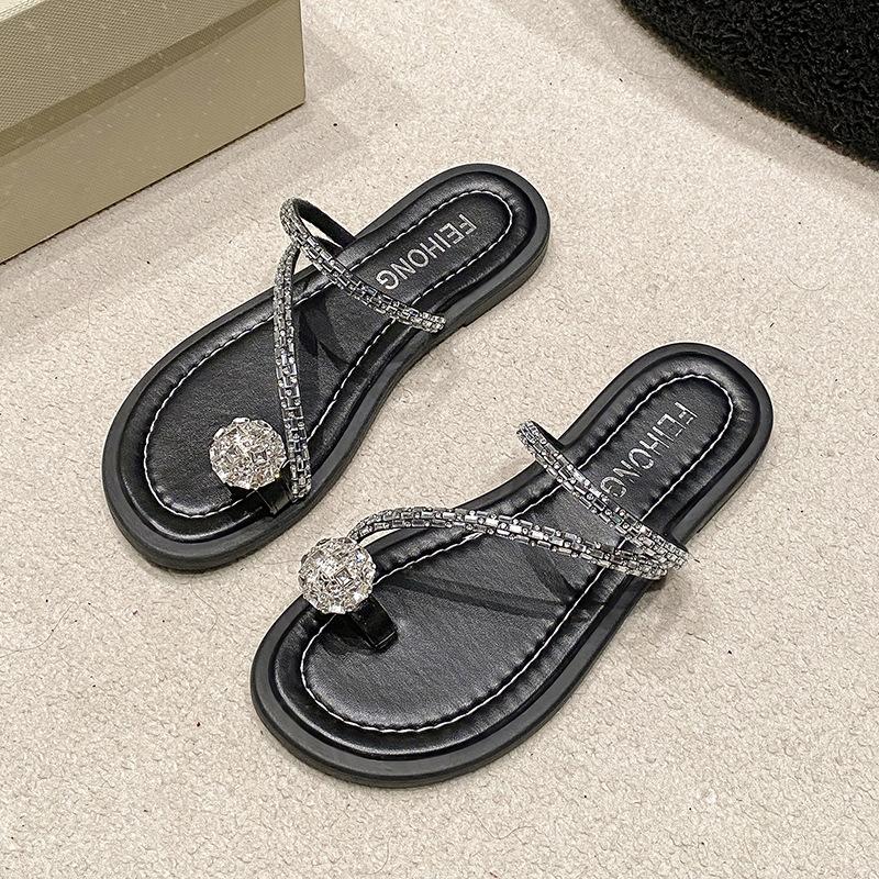 

Французские вечерние тапочки балетки щиплющие холодные тапочки фея ветер красивые сандалии женская летняя обувь серебристая женская обувь 40 чёрный