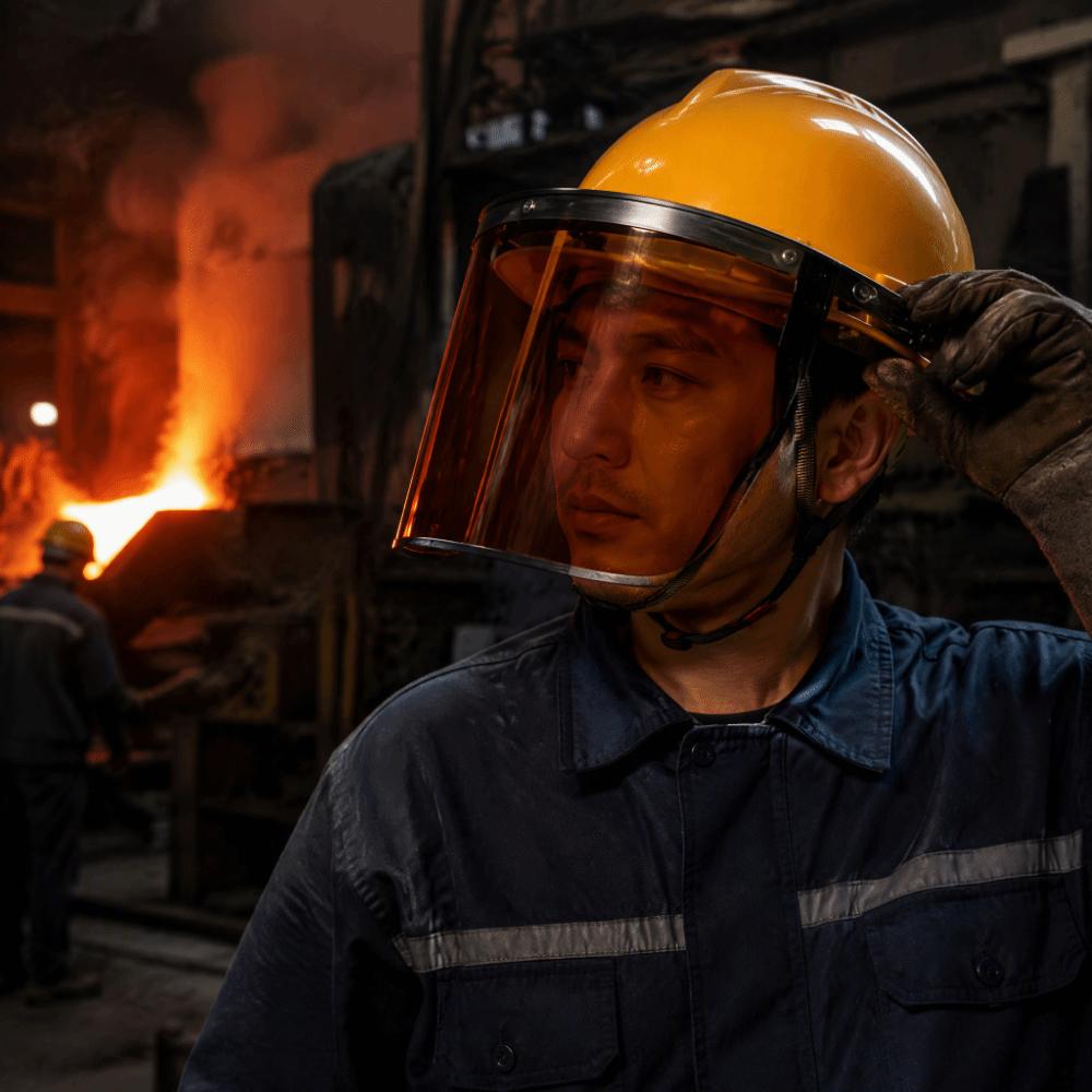 Transparent Full Face Visor High Temperature Resistant Welding Mask Construction