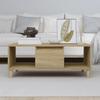  Coffee Table, Sonoma Oak 90x50x36.5 Cm Wood-based Material