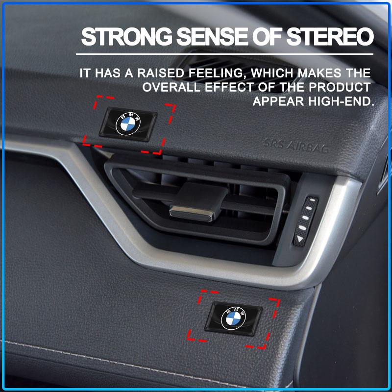 2/5/10Pcs Carbon Fiber Steering Wheel Car Logo Emblem 3D Stickers For BMW E34 E46 E39 E38 E90 E60 E36 F30 F30 F10 E92 E38 E91 G30 G38 M3 M5