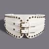PU Leather Rivet Belt Spicy Girl Wide Waistband Elegant Pu Leather Corset  Ladies
