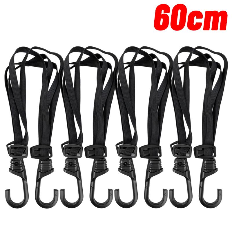 Motorcycle Back Seat Helmet Strips Motorcycle Helmet Fixed Elastic Rope Strap Adjustment Fix Rope Goods Strap 60cm/90cm 1-4pcs