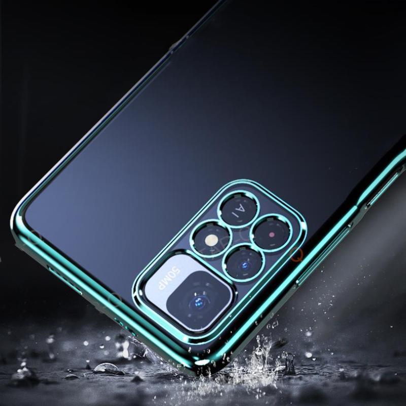 Luxury Plating Transparent Soft Case For Xiaomi Redmi Note 11 Pro Plus 10 9 8 Silicone Cover Redmi Note11 S 10s 11s 9a 9c K20