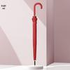 Large Windproof Umbrella: 16-Rib, Long-Handle, Solid Color, Automatic, for Women & Men