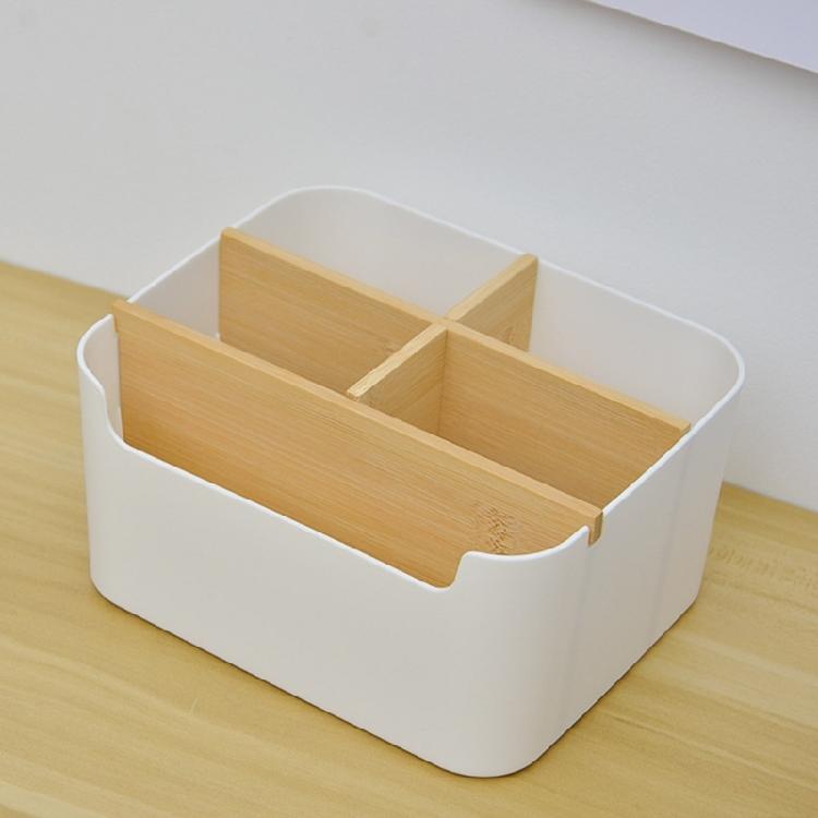 Space Saving Wood Pen Holder Storage Case Remote Storage Holder
