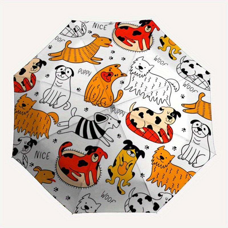 

1pc Dogs Automatic Folding Umbrella, Portable & Foldable Design with 8 Ribs, Casual Outdoor Accessory yy250805115