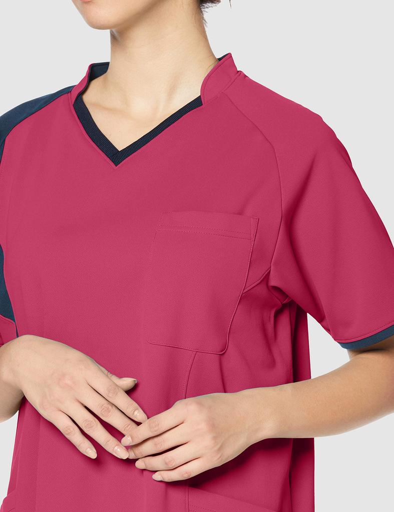 YONEX Kiraku Neo Scrub Size 16 Japan Size M To Japanese Size and Stretchy Material T-Shirt, CY872, Burgundy, (equivalent M), Sweat-Absorbent