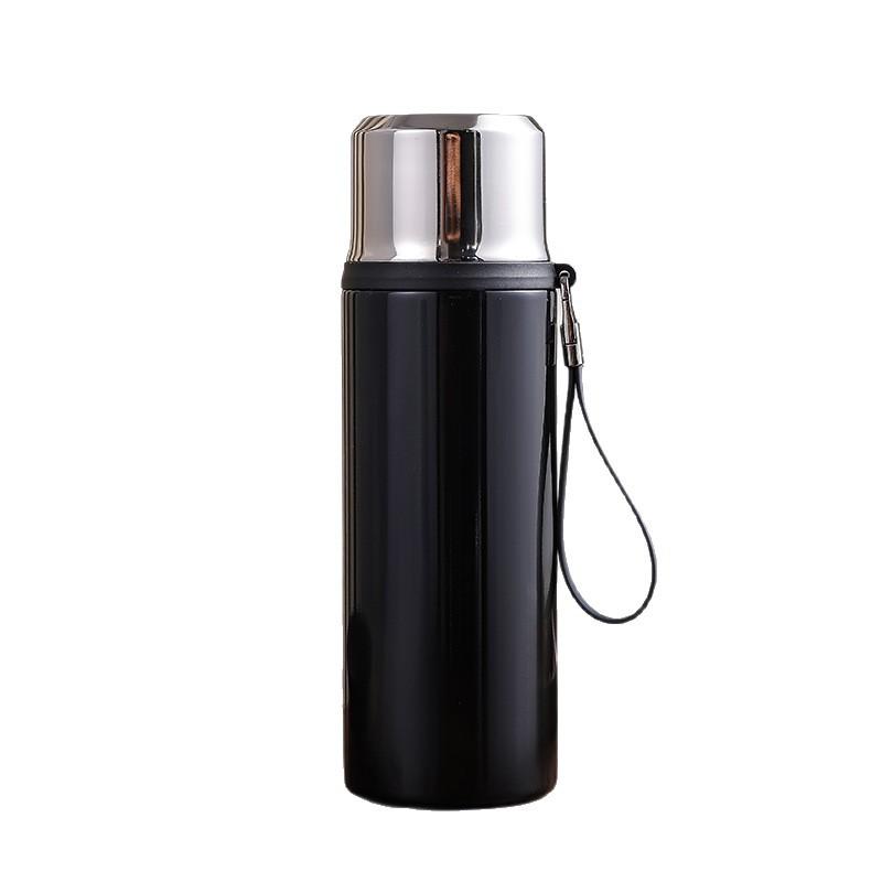 High value 111 stainless steel vacuum thermos cup outdoor portable rope sling water cup gift stewed tea cup