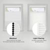 No Tools No Drill Top Down Bottom Up Honeycomb Blinds for Windows, 1" Cell Fabric Cordless Thermal Insulated Noise Reduction