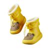 Happy Mary Children's Rain Shoes Baby Rain Boots Fleece Cute Cartoon Water Shoes Waterproof Boys and Girls Small and Medium Rubber Shoes