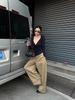 Women's American Lazy Style Loose Wide-Leg Pleated Patchwork Pants 2026