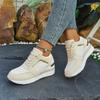 European and American large-size sports and leisure autumn new thick-soled wedge heel casual shoes lace-up sports shoes