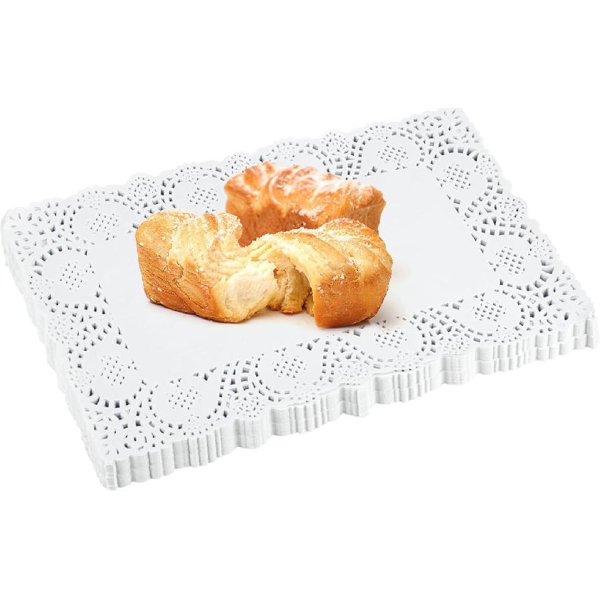 100 Pieces Paper Doilies, 12 Inch Doilies for Food, Disposable Lace Paper Doilies for Tables, Round Paper Placemats Bulk for Cakes Desserts Crafts