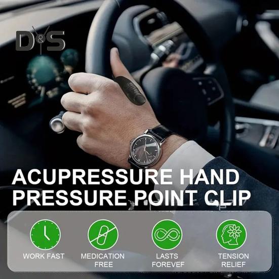 5 Stück Akupressur-Clip zur Linderung von Migräne, Handdruckpunkt-Clip, tragbar, für Männer und Frauen, Kopfschmerzen, Spannungslinderung, Massage-Handclip