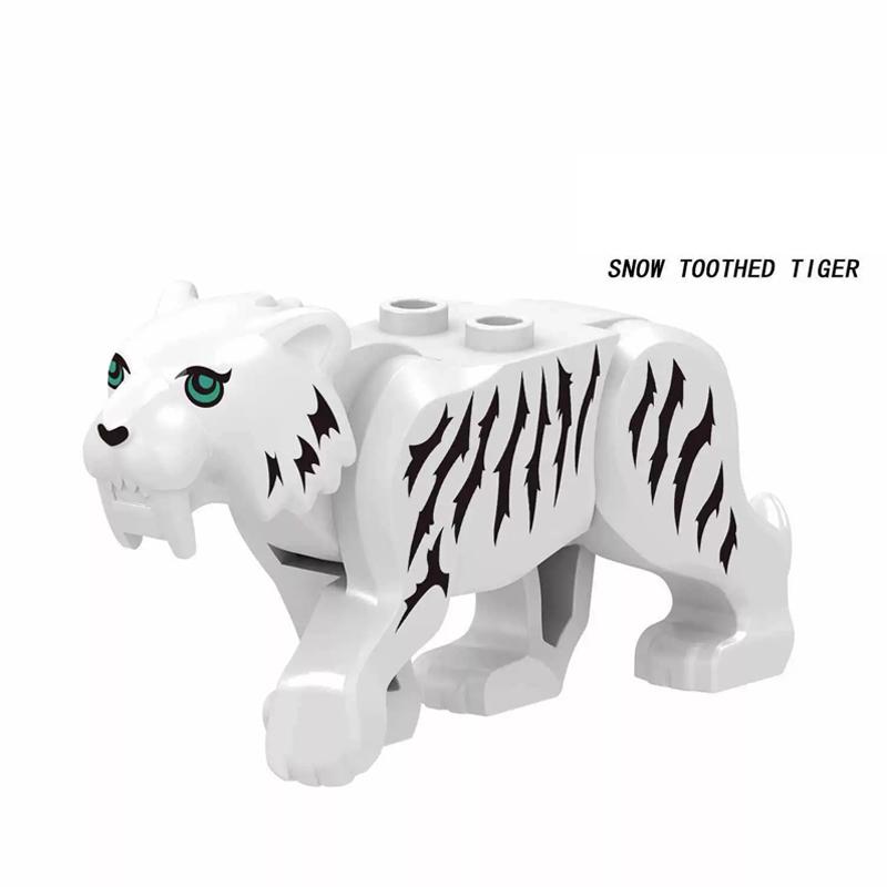 MOC Farm Zoo Animal Building Blocks Crocodile Shark Dolphin Chimpanzee Cow Leopard Educational Game Accessories Bricks Kids Toys