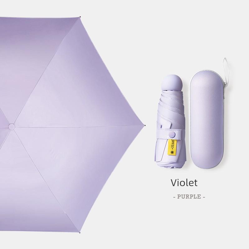 Capsule Sun Umbrella, Uv Protection, Sunshade, Dual-Use for Sun and Rain, Compact, Portable, Pocket-Sized, Mini for Women, 50% Off Fold