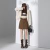 Chic Spicy Girl A-line Mini Skirt: Sexy, Versatile, Anti-exposure, Slimming Autumn/Winter Fashion.