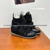 Simedeng FASTTRACK Genuine Leather Wedge Sneakers - Color Block Women's Casual Sports Style