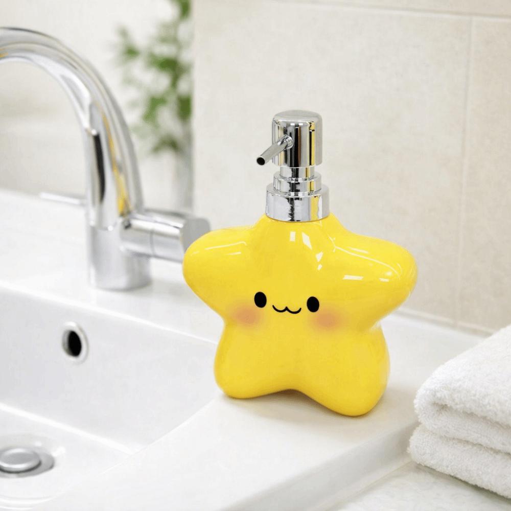 400ML Ceramic Soap Dispenser Star Shaped Ceramic Star Lotion Bottle  Bathroom Accessories