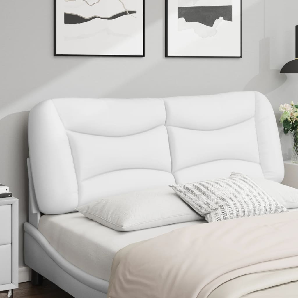 Vidaxl Headboard Cushion, White, 120 Cm, Faux Leather