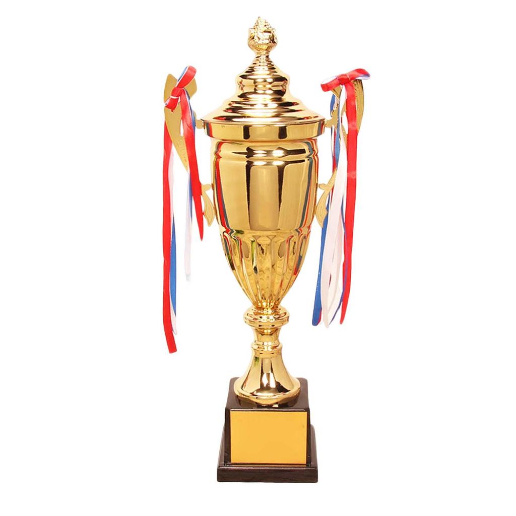 Metal Award Trophy First Place Trophies Rewards with Base for Football Soccer Baseball Sports Tournaments Party Decorations