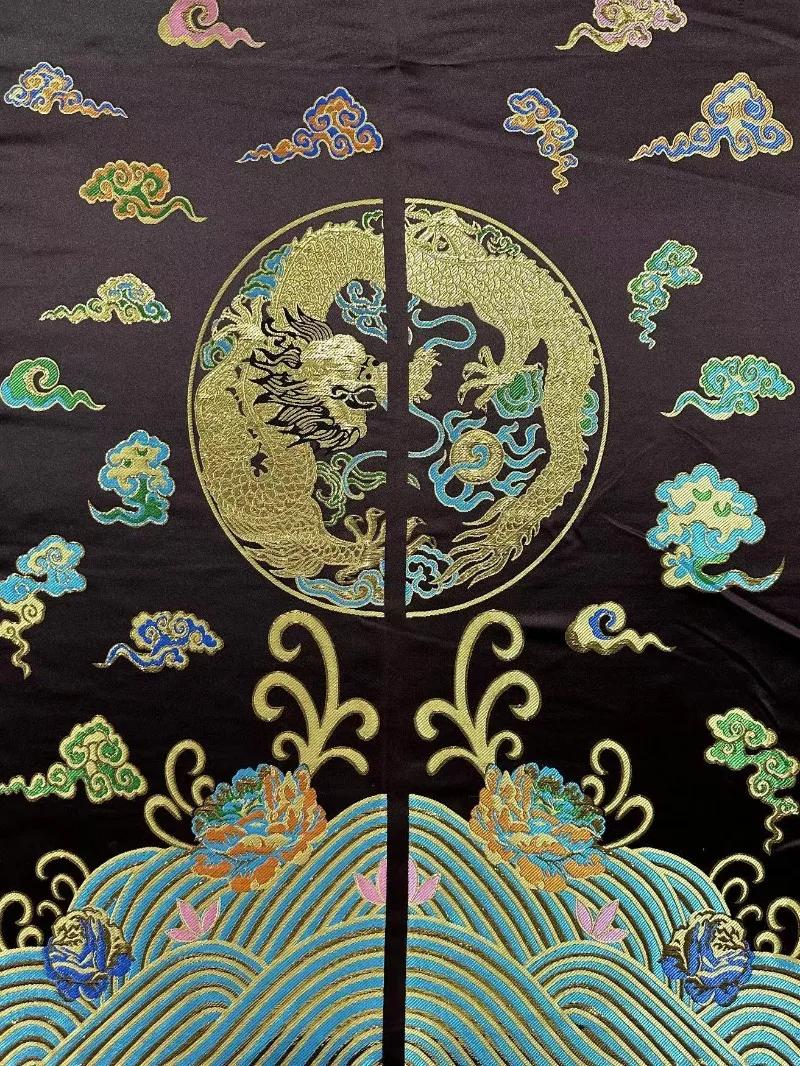 100x150cm Phoenix Tibetan Satin Imitation Brocade Fabric DIY Cheongsam Dress Fabric Double Phoenix Butterfly Dress Fabric 100x150cm