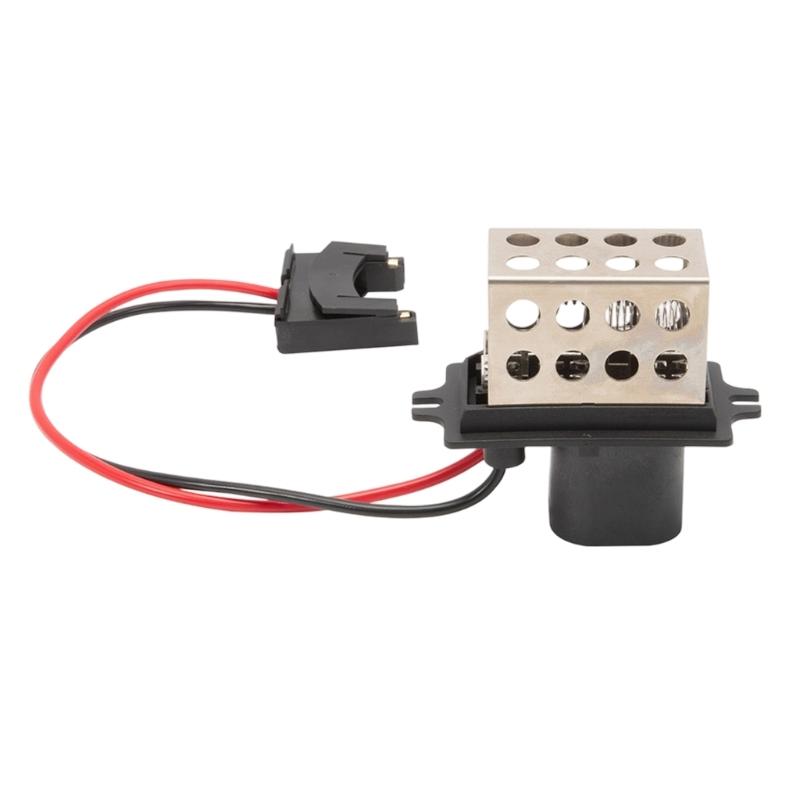 HVAC Blower Motor Resistor Replaces 7701034875 and 27100-00QAC, Metal and ABS Component for Blower Fan Speed Regulation in the Vehicle HVAC System