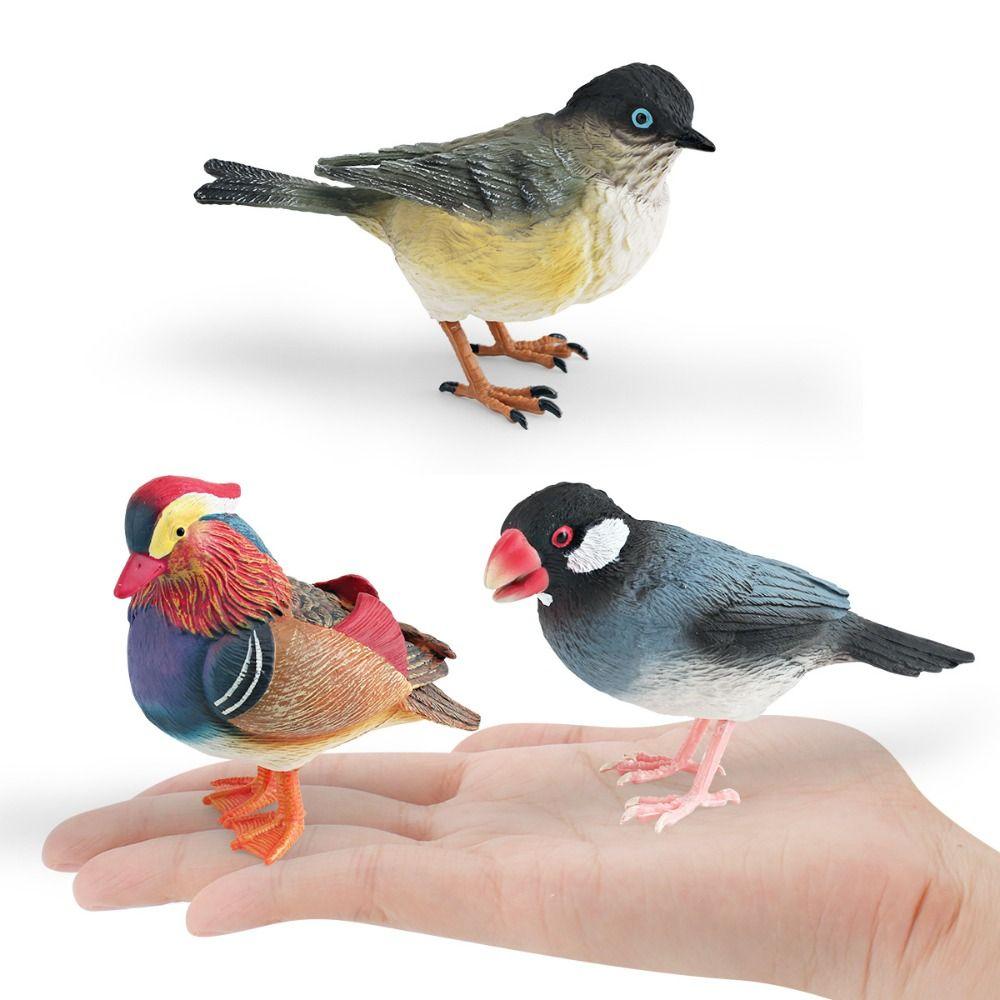 Creative Simulation Bird Figurines Handpainted Miniatures Model DIY Crafts Animal Sculpture  Office