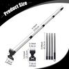 Weed Puller Tool 2 in 1 Manual Hand Rake for Uprooting Driveway Weeding 3 Section Handle